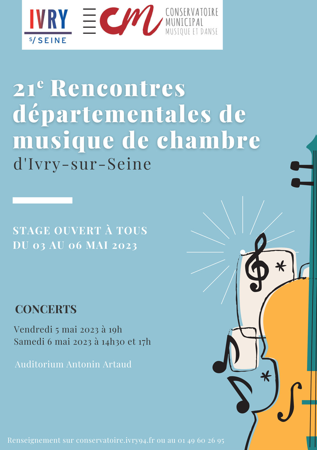 21èmes rencontres départementales de musique de chambre – du 3 au 6 mai 2023