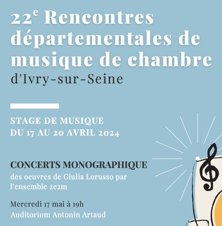 22èmes rencontres départementales de musique de chambre – du 17 au 20 avril 2024