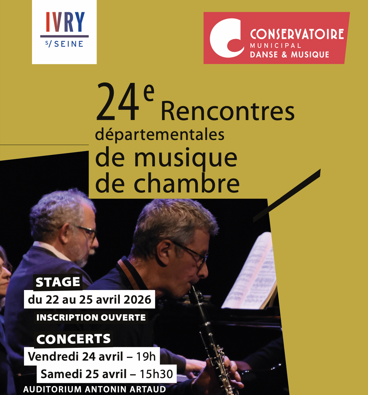 24èmes rencontres départementales de musique de chambre – du 22 au 25 avril 2026